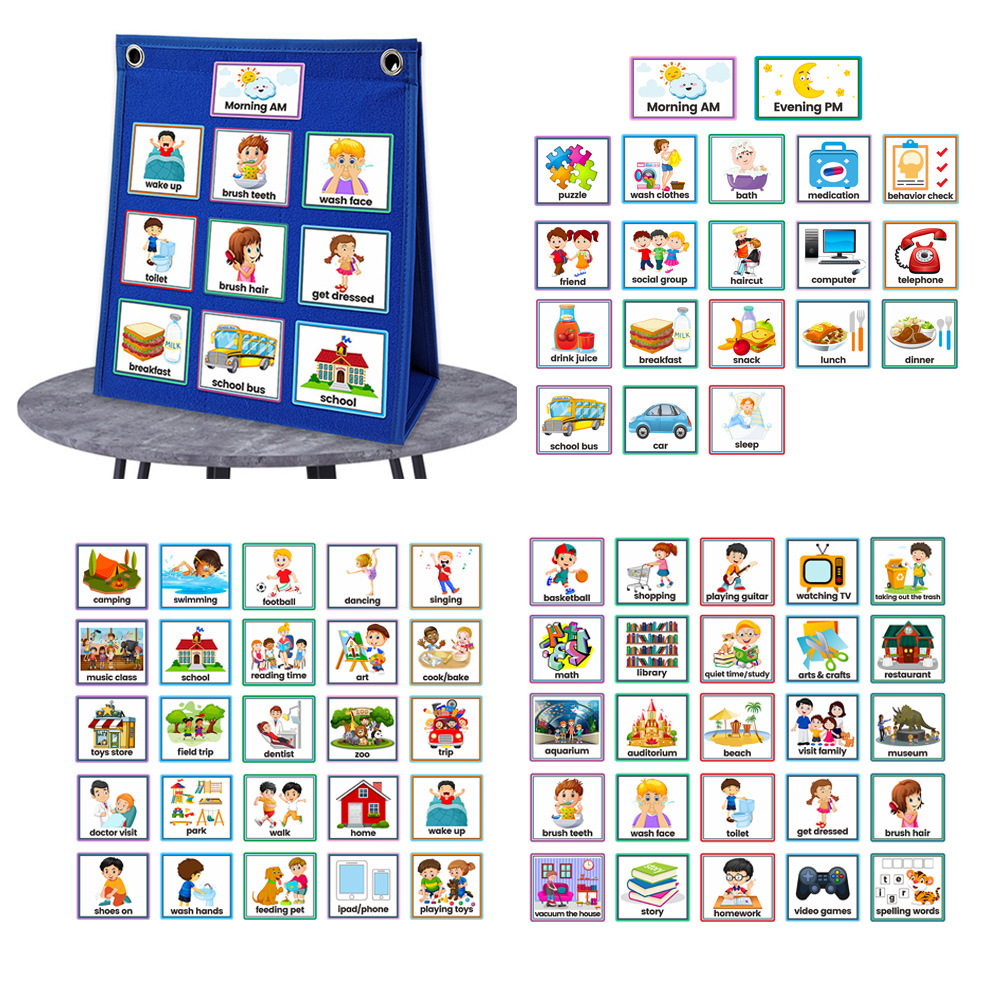 Kids Education Charts - Grafico tascabile da tavolo pieghevole autoportante