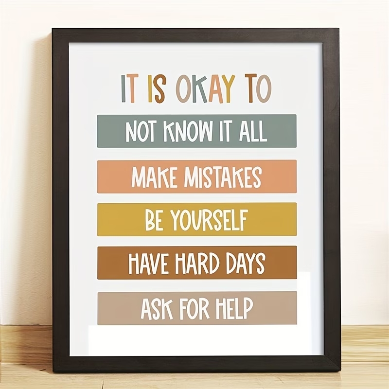 Kids Educational Poster - Quadro su tela con citazioni educative