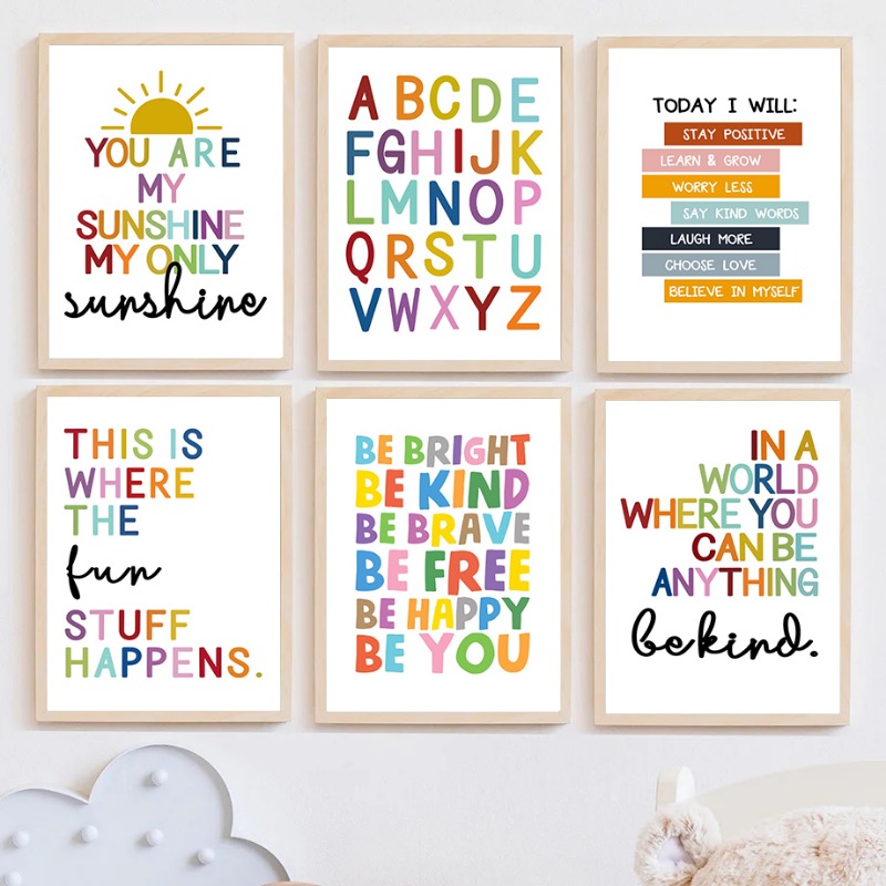 Kids Educational Poster - Poster Educativo in Inglese, Stampa su