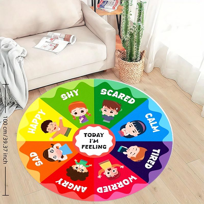 Tappeto rotondo in flanella co - Kids Education Charts recensione e prezzo
