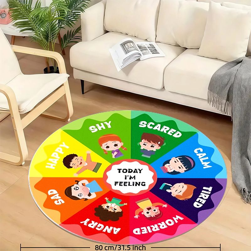 Tappeto rotondo in flanella co - Kids Education Charts recensione e prezzo