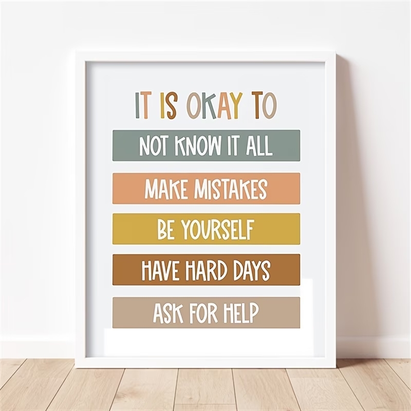 Quadro su tela con citazioni e - Kids Educational Poster recensione e prezzo