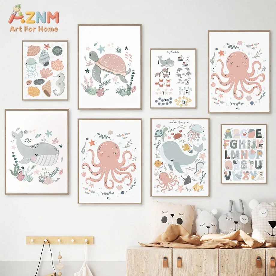 AZNM Quadro su tela con animal - Kids Educational Poster recensione e prezzo