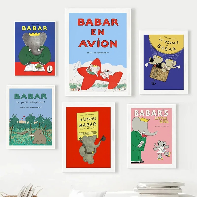 Elefante Babar Francia Fiabe P - Kids Educational Poster recensione e prezzo
