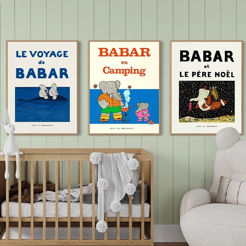 Elefante Babar Francia Fiabe P - Kids Educational Poster recensione e prezzo