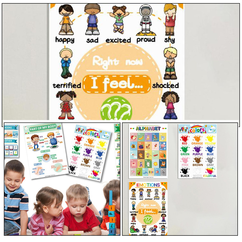 12 Poster Educativi in Cartone - Kids Education Charts recensione e prezzo